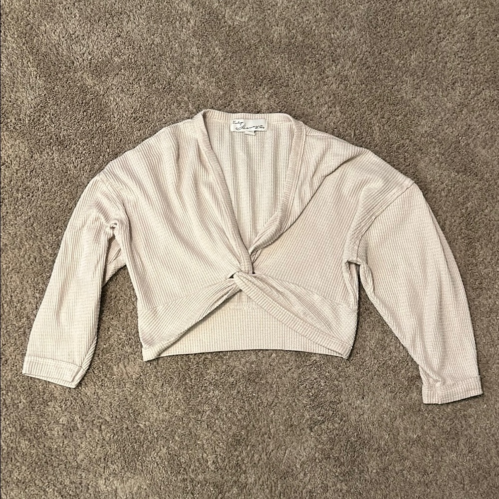 Vintage Havana Waffle Twist Front Top - size small